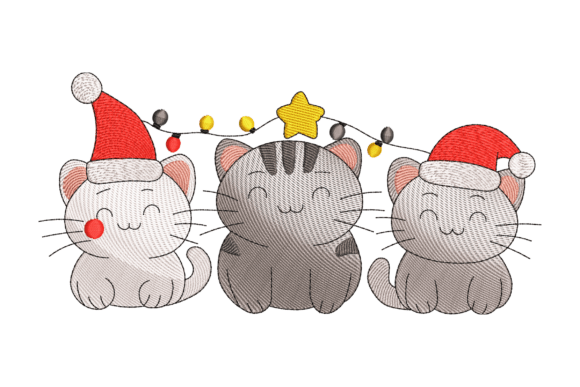 Cat Santa Hat: A Festive Embroidery Design Review