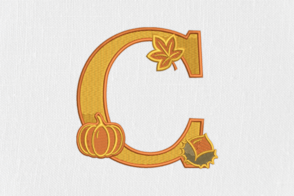 Letter C Autumn Monogram: A Designer’s Stitch Test