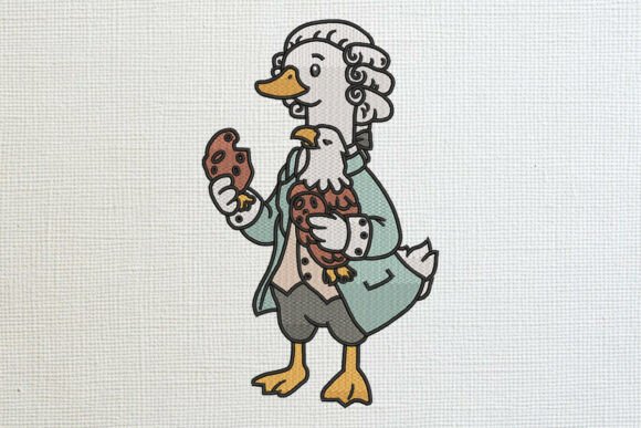 Patriotic Colonial Goose with Eagle Embr Review