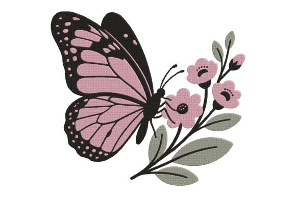 Pink Butterfly with Flowers: Sweatshirt Design Review